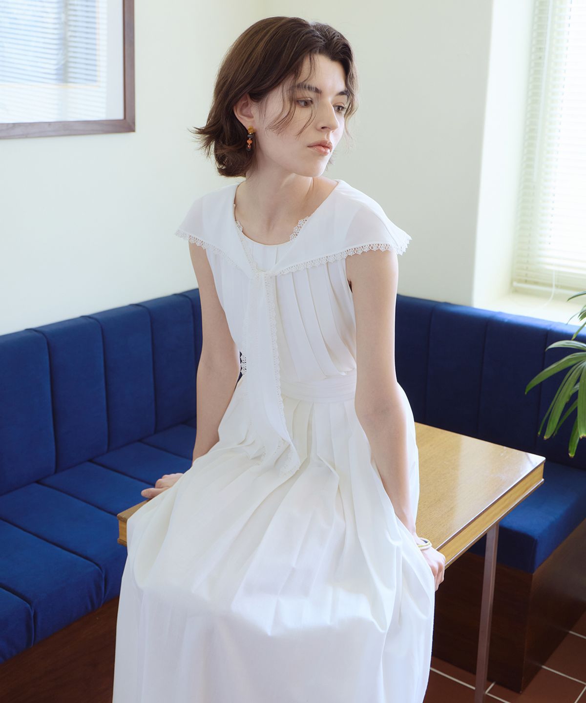 아이스가든에이오공팔(ICE GARDEN A.508) Pleated Scarf Blouse