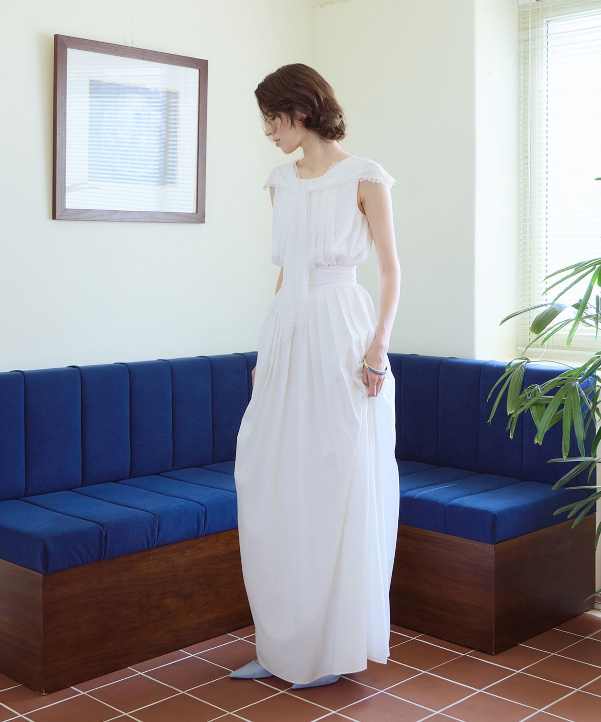 아이스가든에이오공팔(ICE GARDEN A.508) Pleated Maxi Skirt