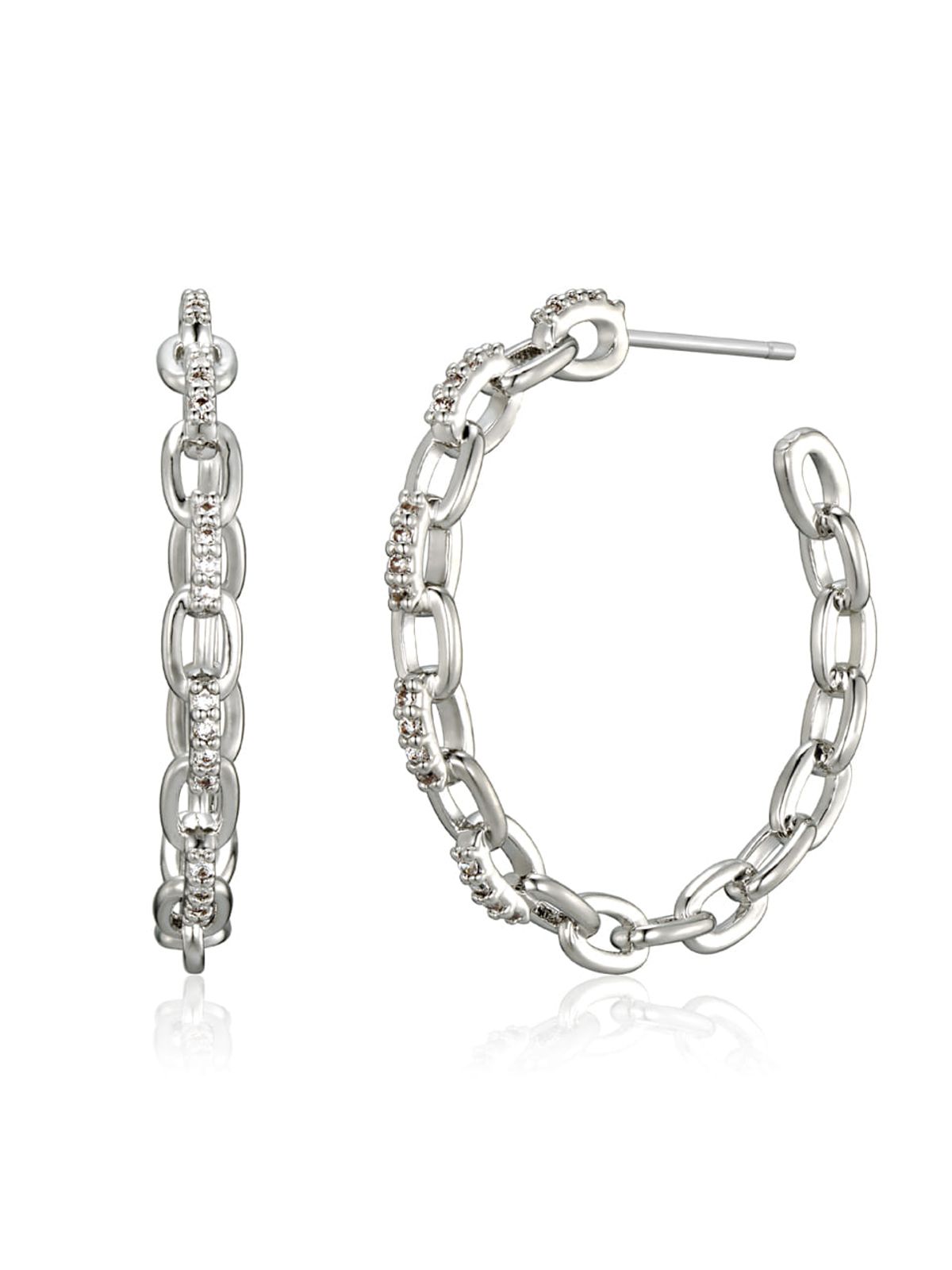 가이거주얼리(GEIGERJEWELRY) 루프 체인 귀걸이 GISVEE169 (실버925 PIN)