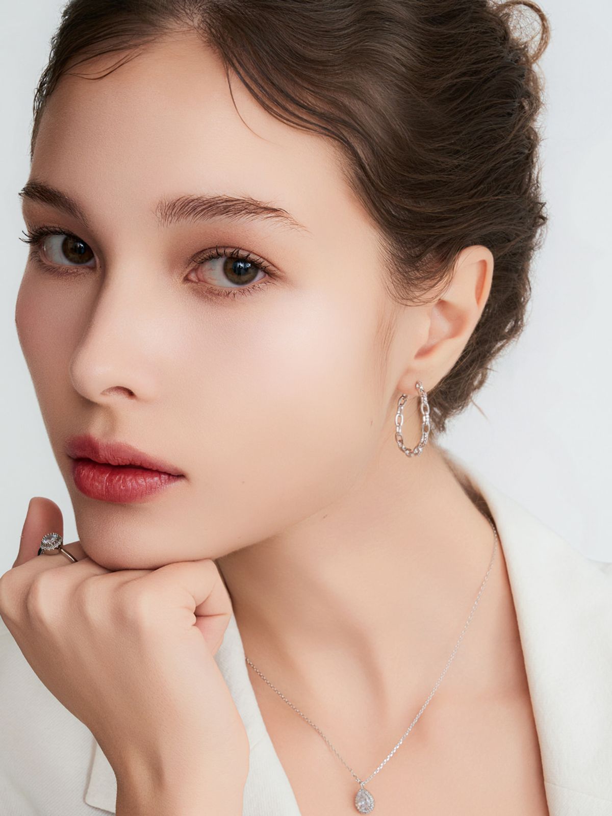 가이거주얼리(GEIGERJEWELRY) 루프 체인 귀걸이 GISVEE169 (실버925 PIN)