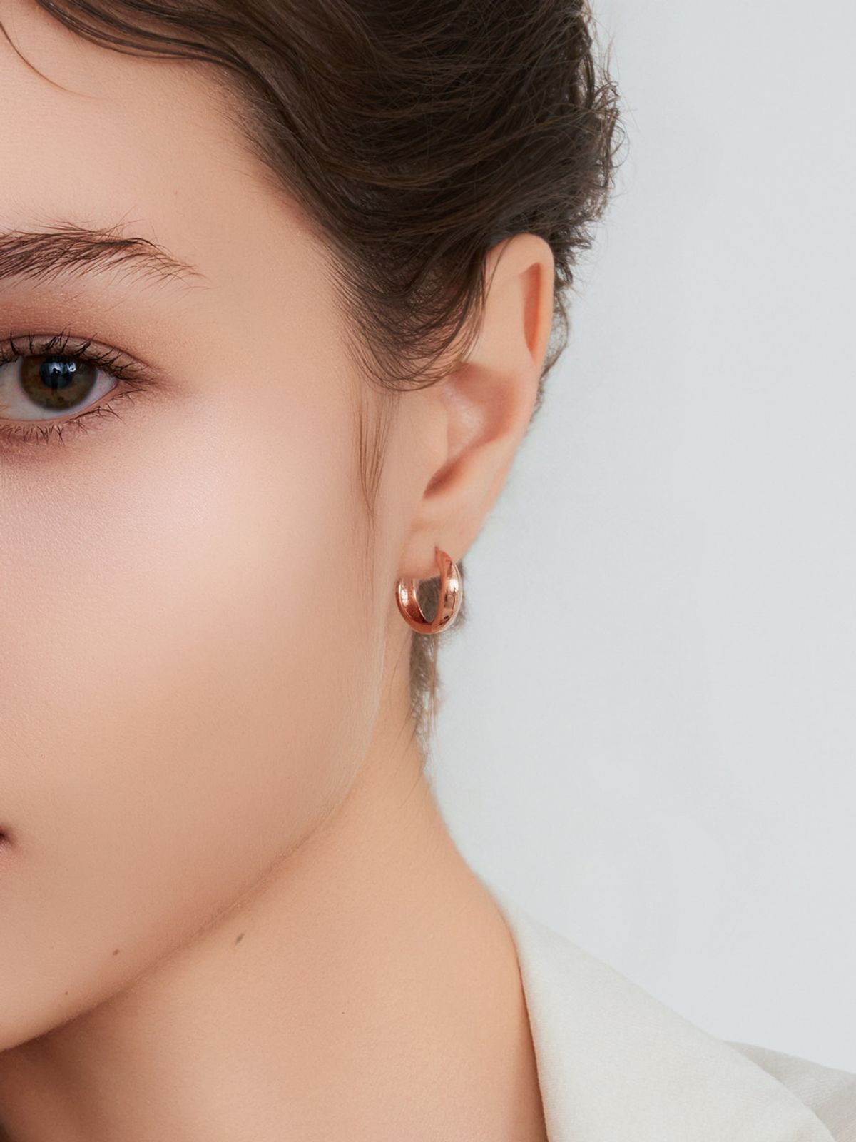 가이거주얼리(GEIGERJEWELRY) 18K GF 소프트 볼드 원터치 링 귀걸이 GI8KPEE100
