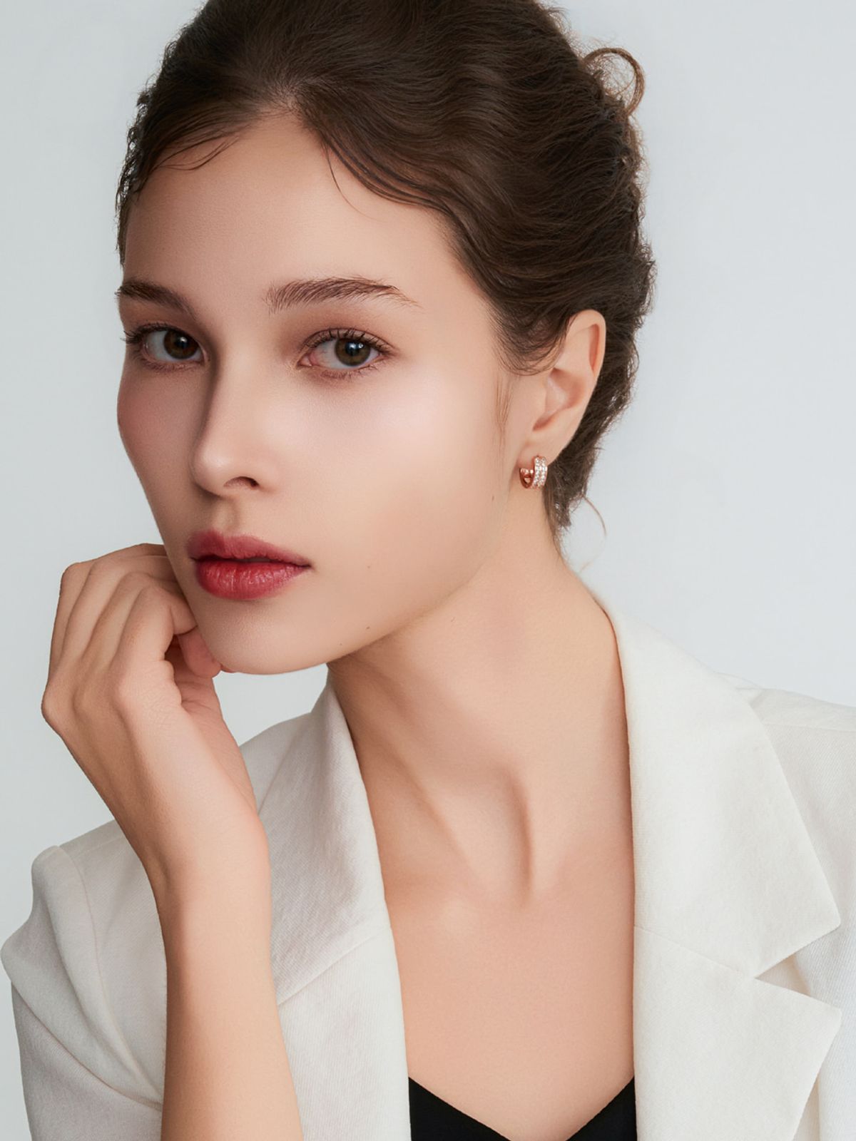 가이거주얼리(GEIGERJEWELRY) 18K GF 스퀘어 라인 원터치 링 귀걸이 GI8KPEE099