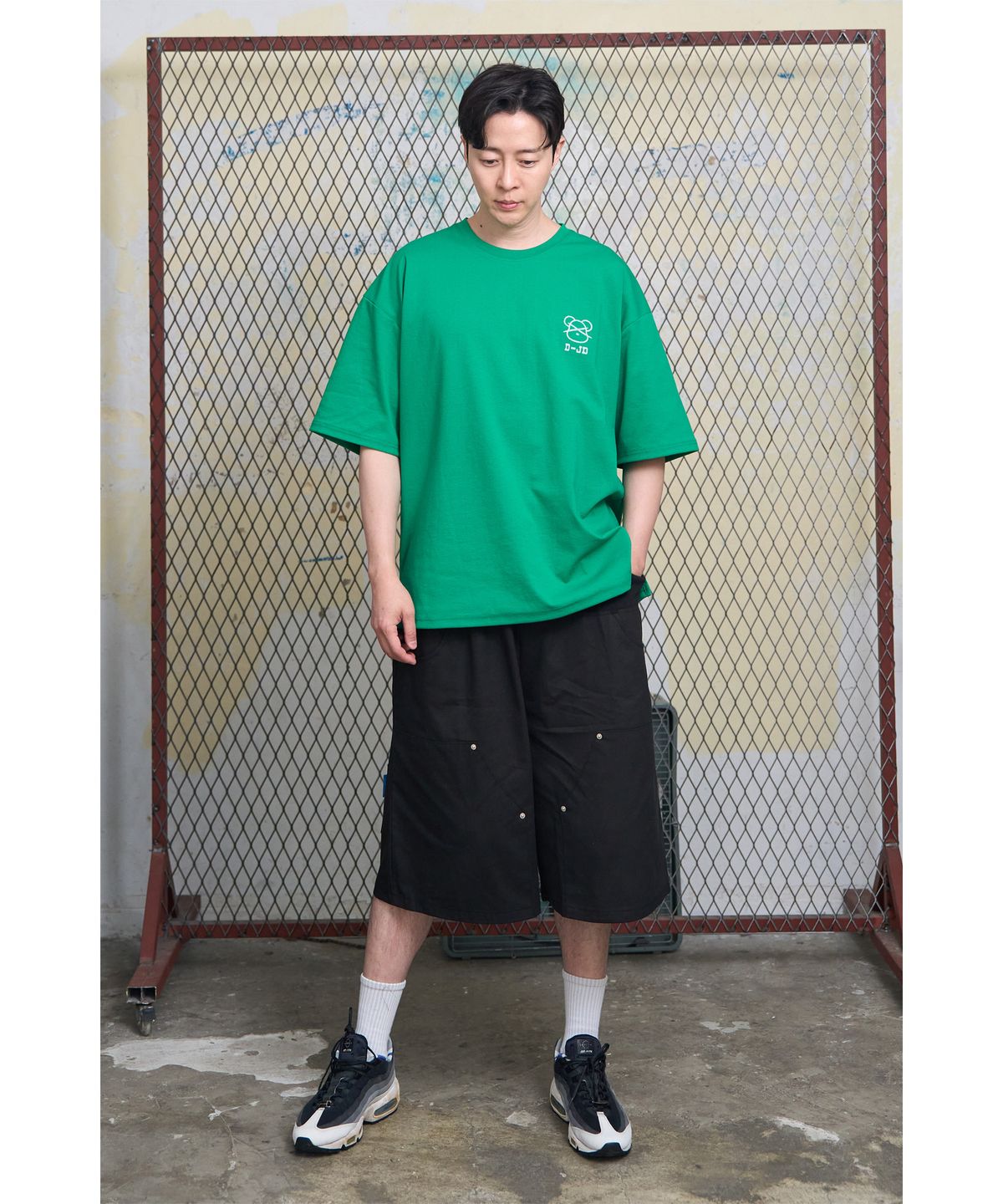 더블제이디(DOUBLE JD) 프라모델 부클곰 반팔티 (그린)