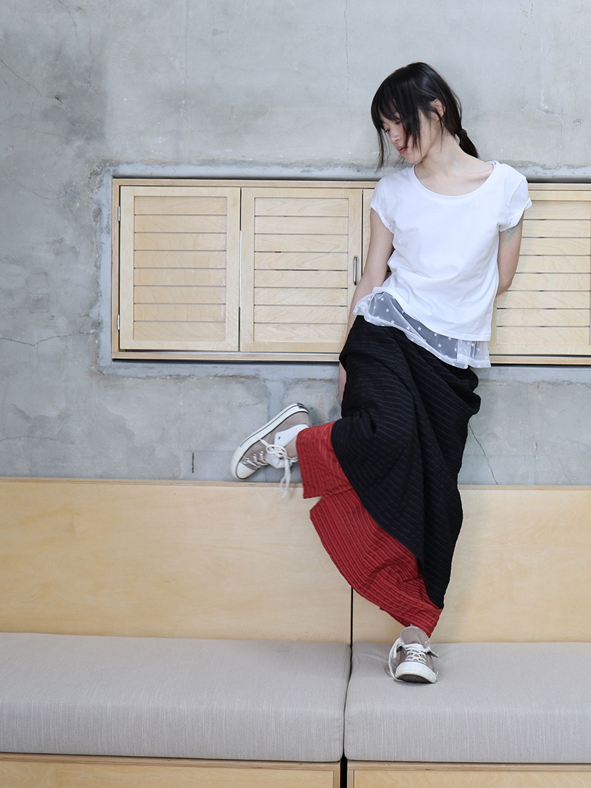 무음(MUWM) 일랑 리버시블 스커트 Ylang Reversible Skirt (Black)