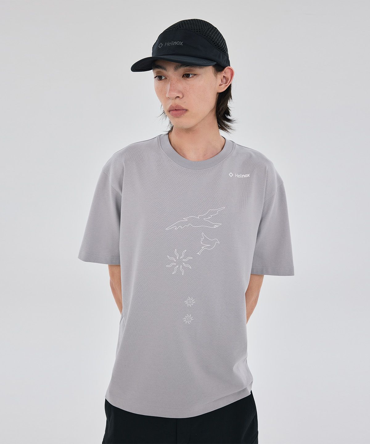 헬리녹스 웨어(HELINOX WEAR) Splash 그래픽 티셔츠_Light Gray