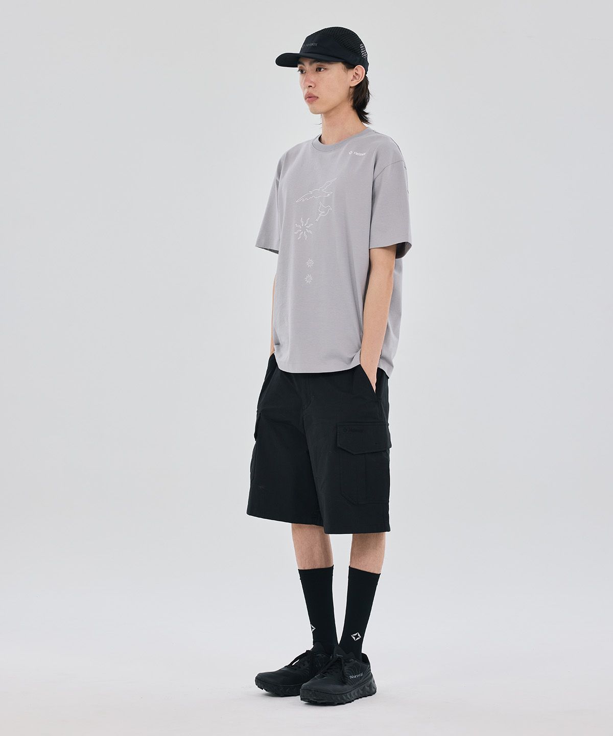 헬리녹스 웨어(HELINOX WEAR) Splash 그래픽 티셔츠_Light Gray