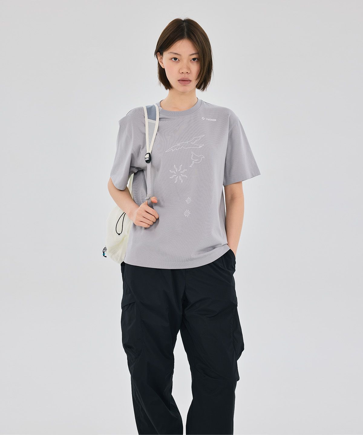 헬리녹스 웨어(HELINOX WEAR) Splash 그래픽 티셔츠_Light Gray
