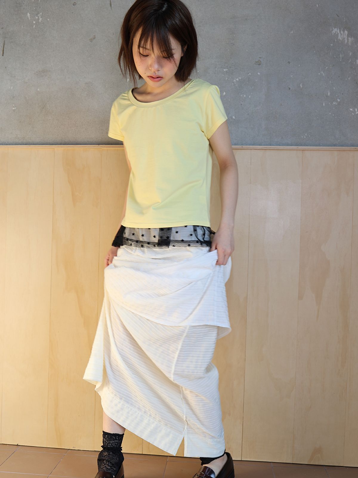 무음(MUWM) 일랑 리버시블 스커트 Ylang Reversible Skirt (White)