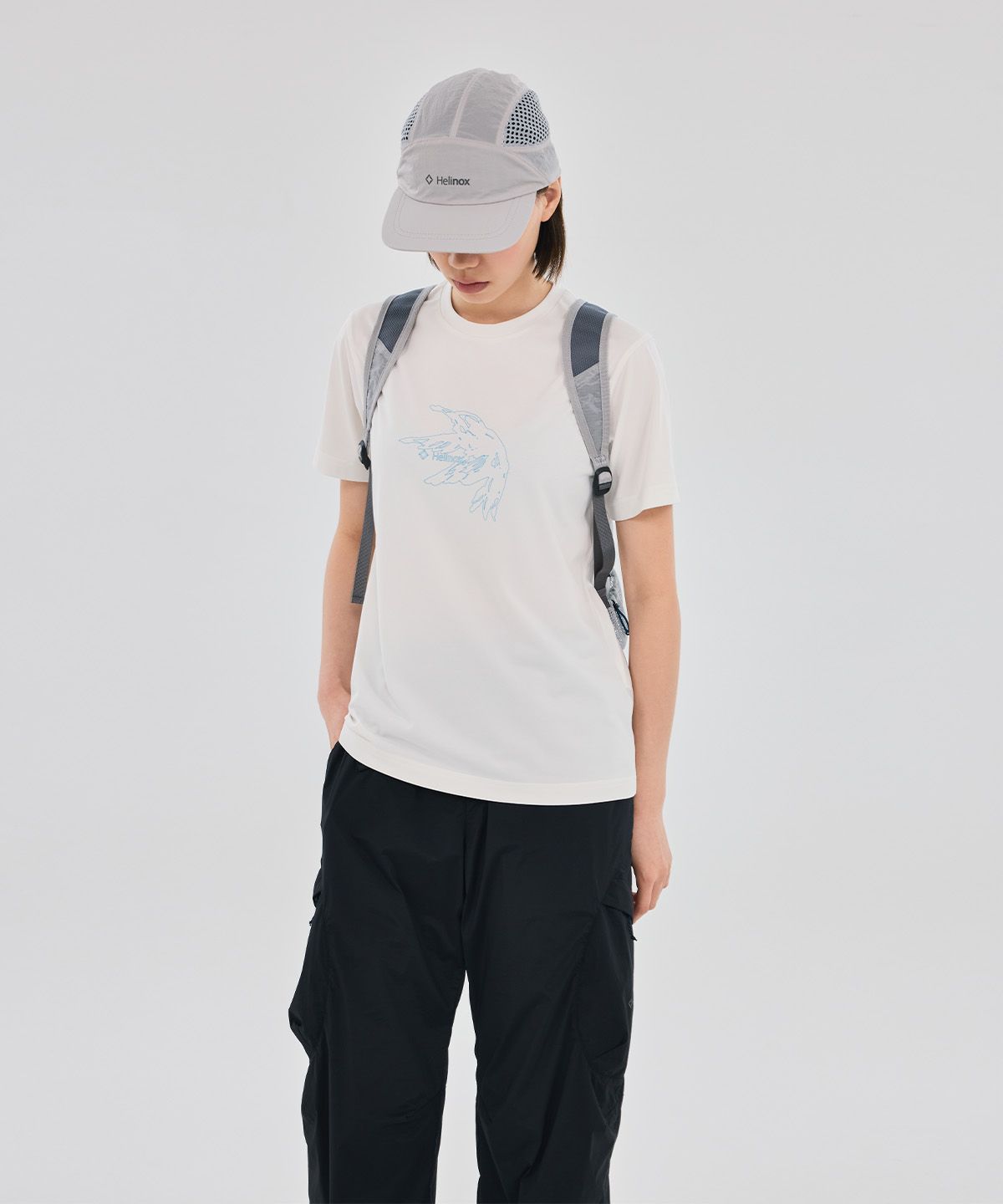 헬리녹스 웨어(HELINOX WEAR) Hummingbird 그래픽 티셔츠_White