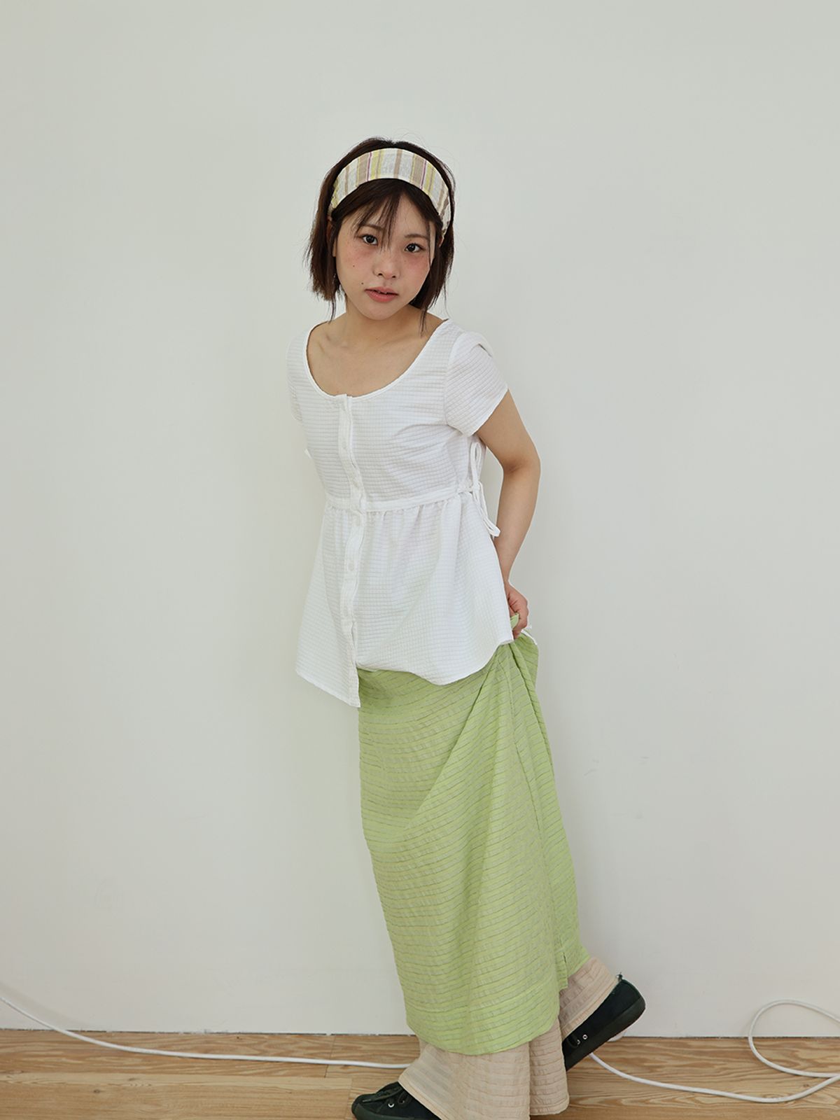 무음(MUWM) 일랑 리버시블 스커트 Ylang Reversible Skirt (Olive)