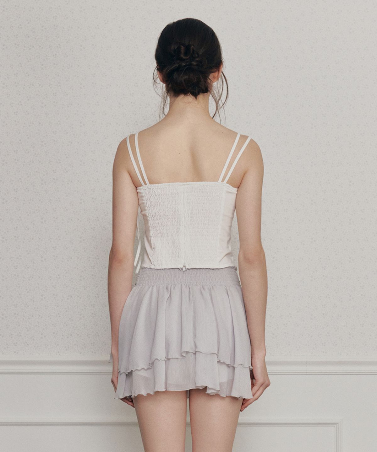 페인오어플레져(PAINORPLEASURE) HEART RIBBON TOP (SS ver.) ivory