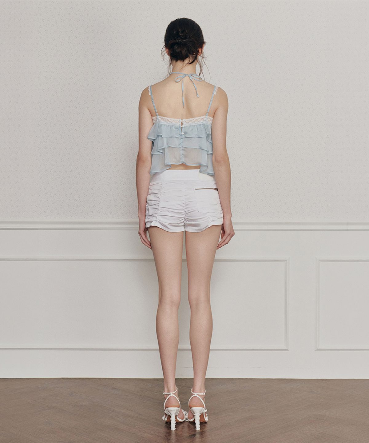 페인오어플레져(PAINORPLEASURE) VIOLA BELTED SHORTS ivory