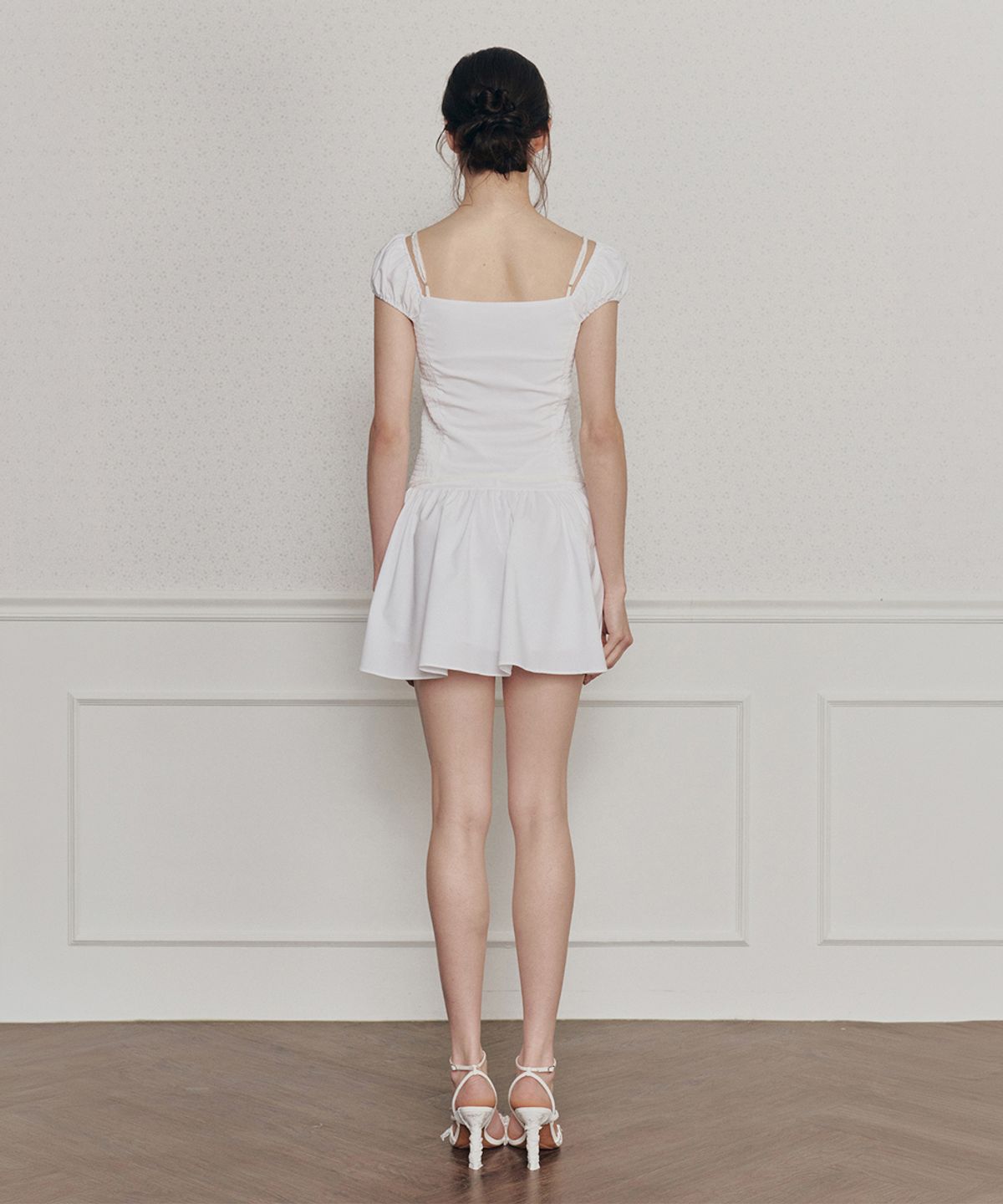 페인오어플레져(PAINORPLEASURE) WENDY RIBBON DRESS white