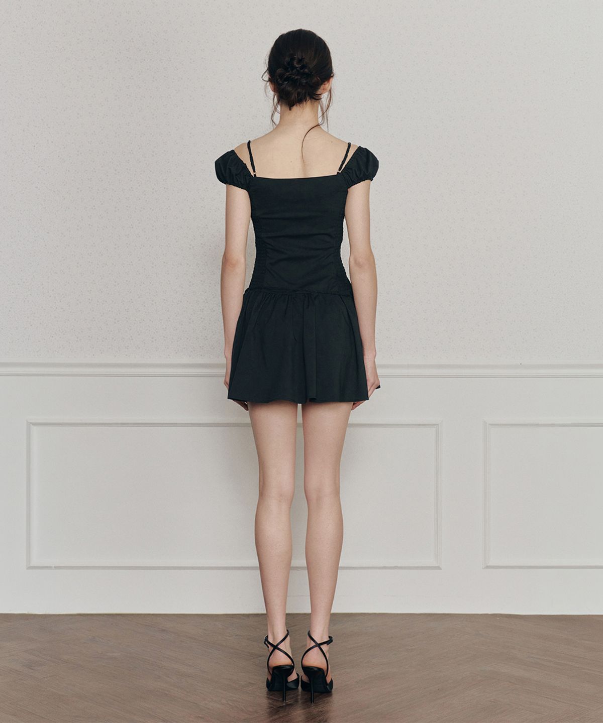 페인오어플레져(PAINORPLEASURE) WENDY RIBBON DRESS black