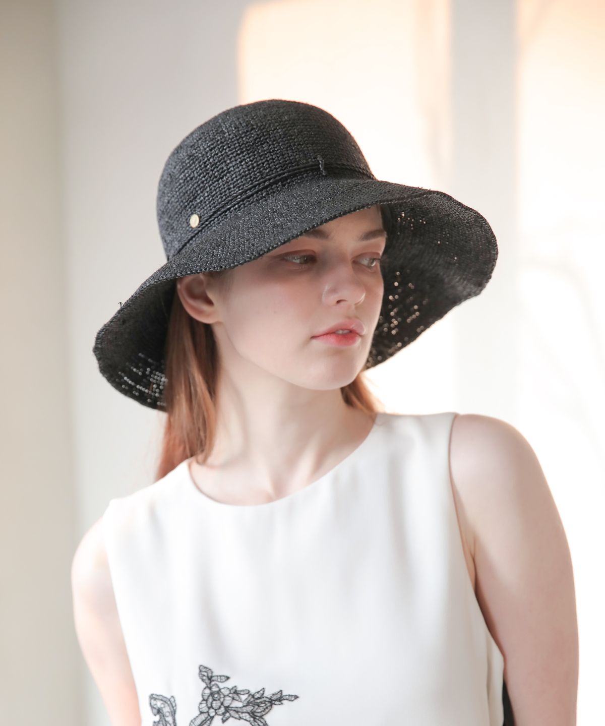 썬글레이드(SUNGLADE) 라피아햇 팔마 크로쉐 썬햇 여성 자외선차단 여름모자