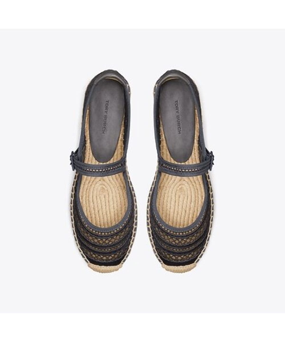토리버치(TORYBURCH) 오픈 위브 메리 제인 에스파드리유 - 블루스톤