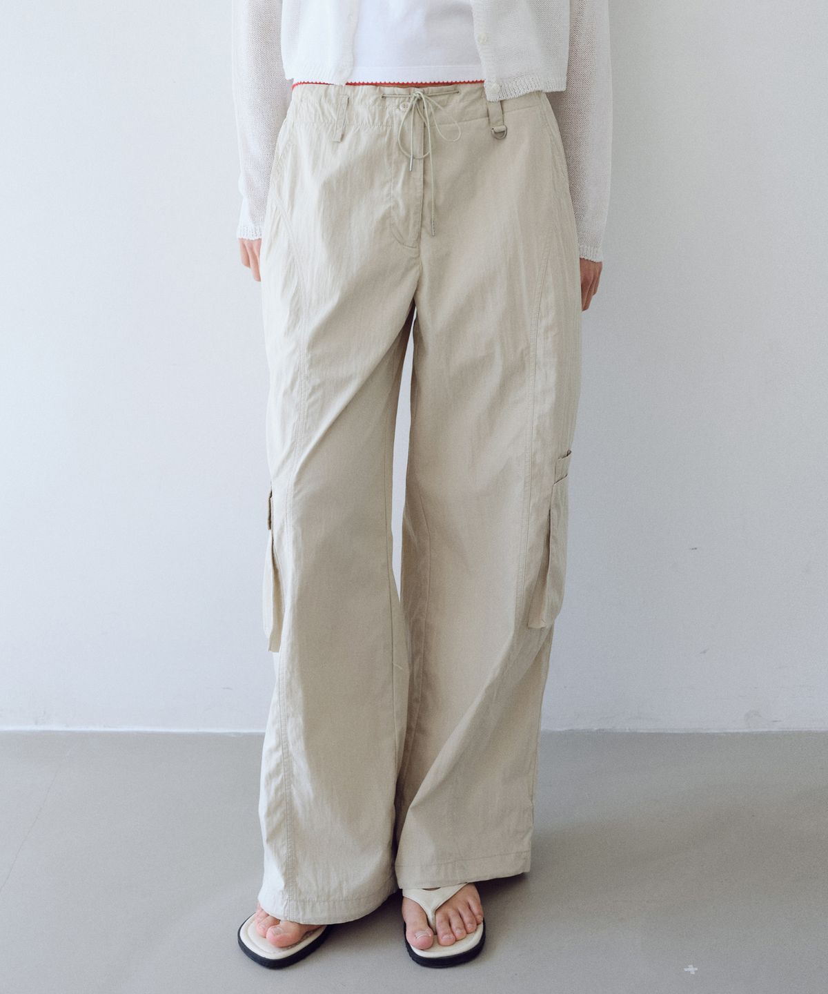유라고(URAGO) [블라우스+팬츠] Stripe blouse & Cargo pants set