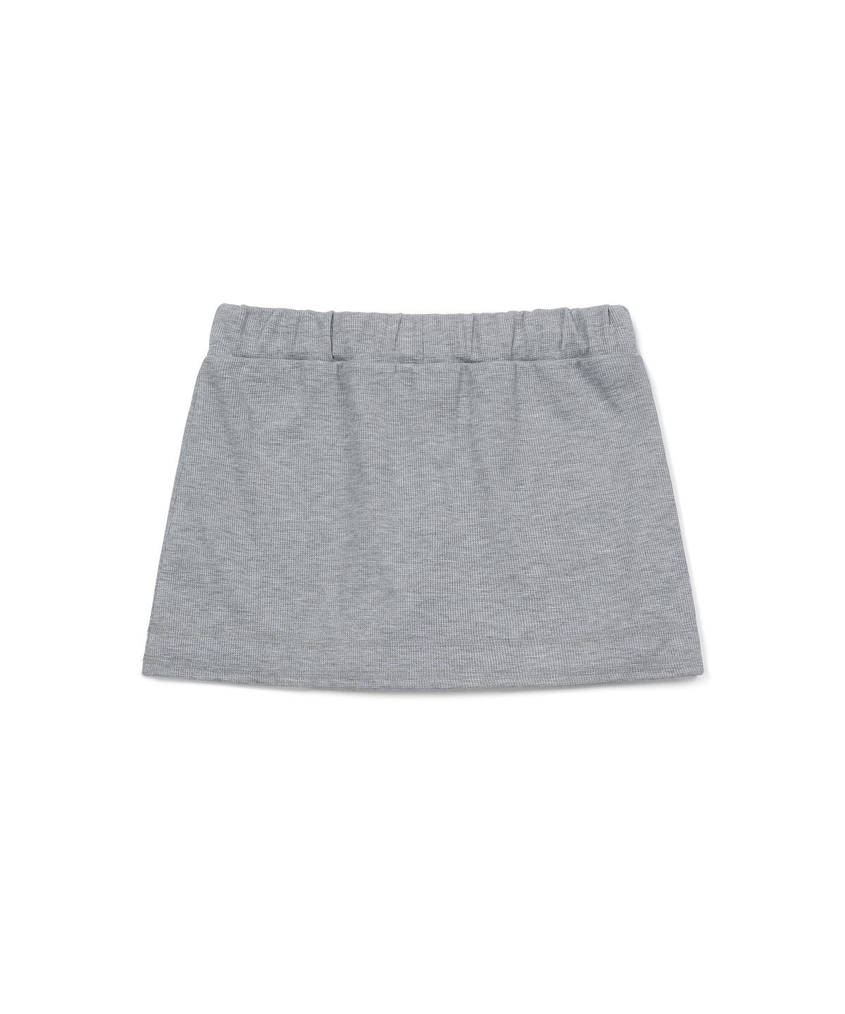 썬번프로젝트(SUNBURNPROJECT) WAFFLE BASIC MINI SKIRT, MELANGE GRAY