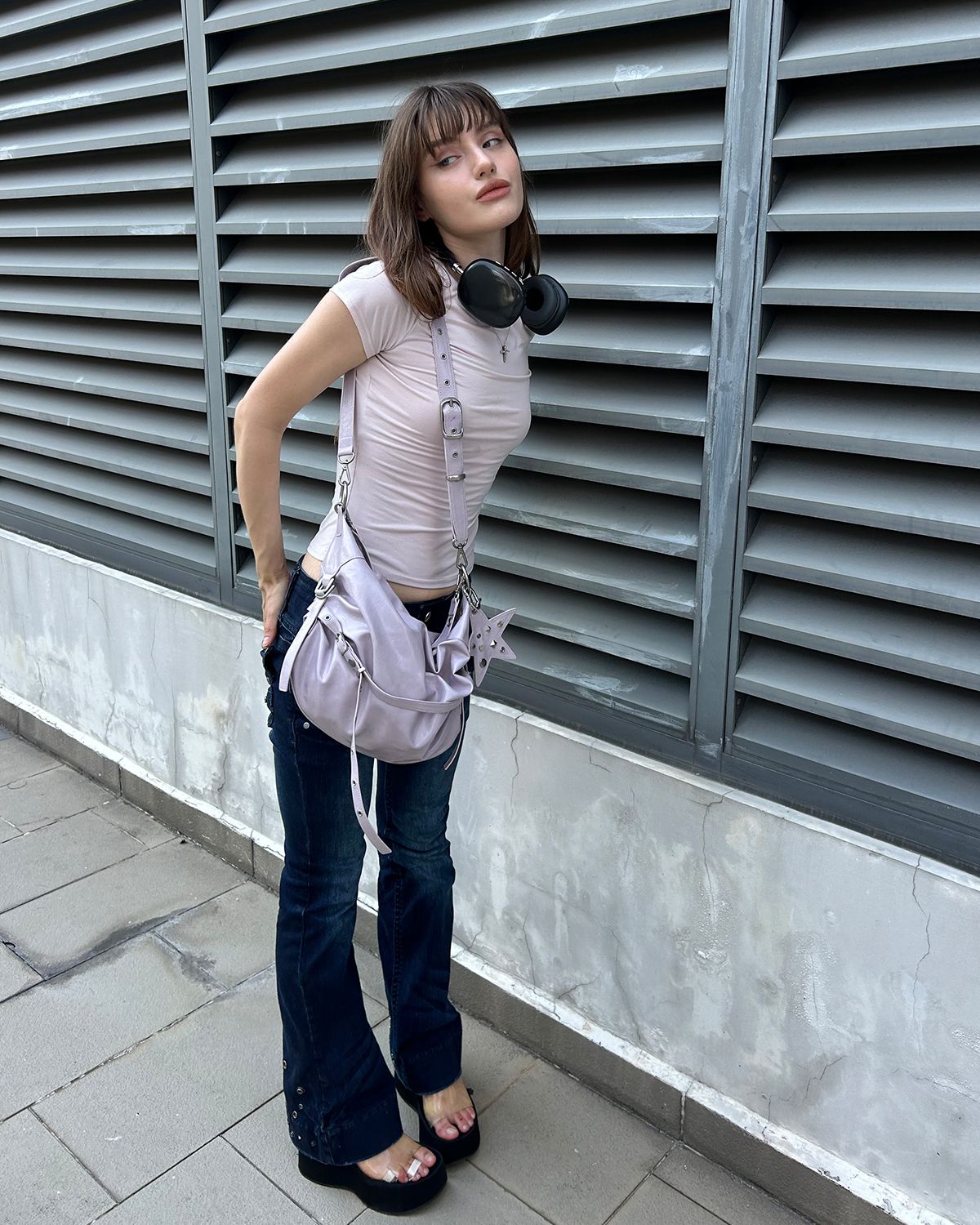 여밈(YEOMIM) slouchy bag (lilac)