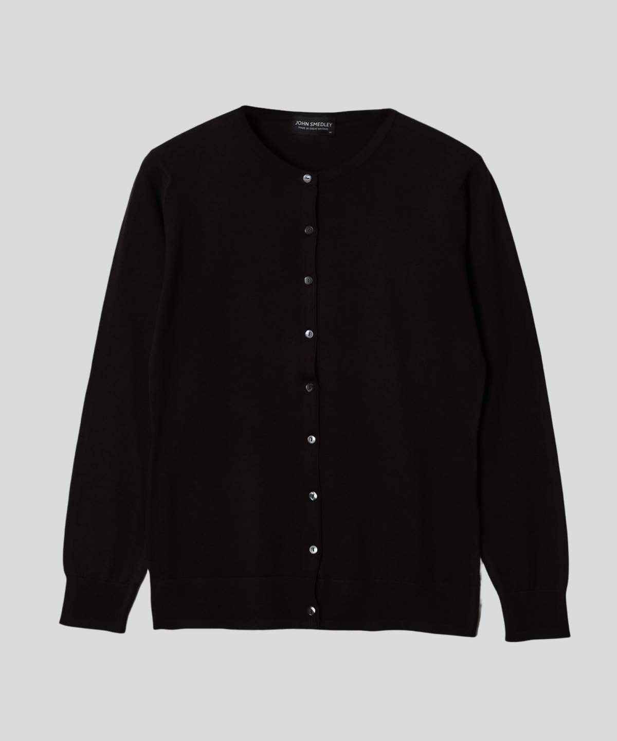 존 스메들리(JOHN SMEDLEY) ISLINGTON Round-Neck Cardigan Sea Island Cotton Knit Core_5 Colors