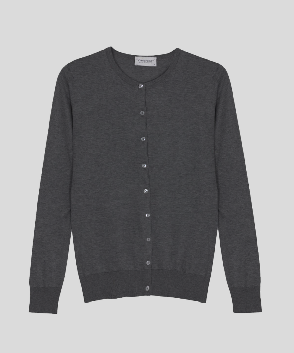 존 스메들리(JOHN SMEDLEY) ISLINGTON Round-Neck Cardigan Sea Island Cotton Knit Core_5 Colors