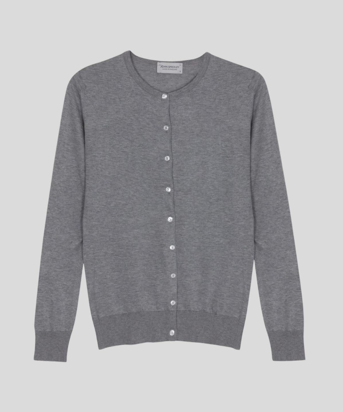 존 스메들리(JOHN SMEDLEY) ISLINGTON Round-Neck Cardigan Sea Island Cotton Knit Core_5 Colors
