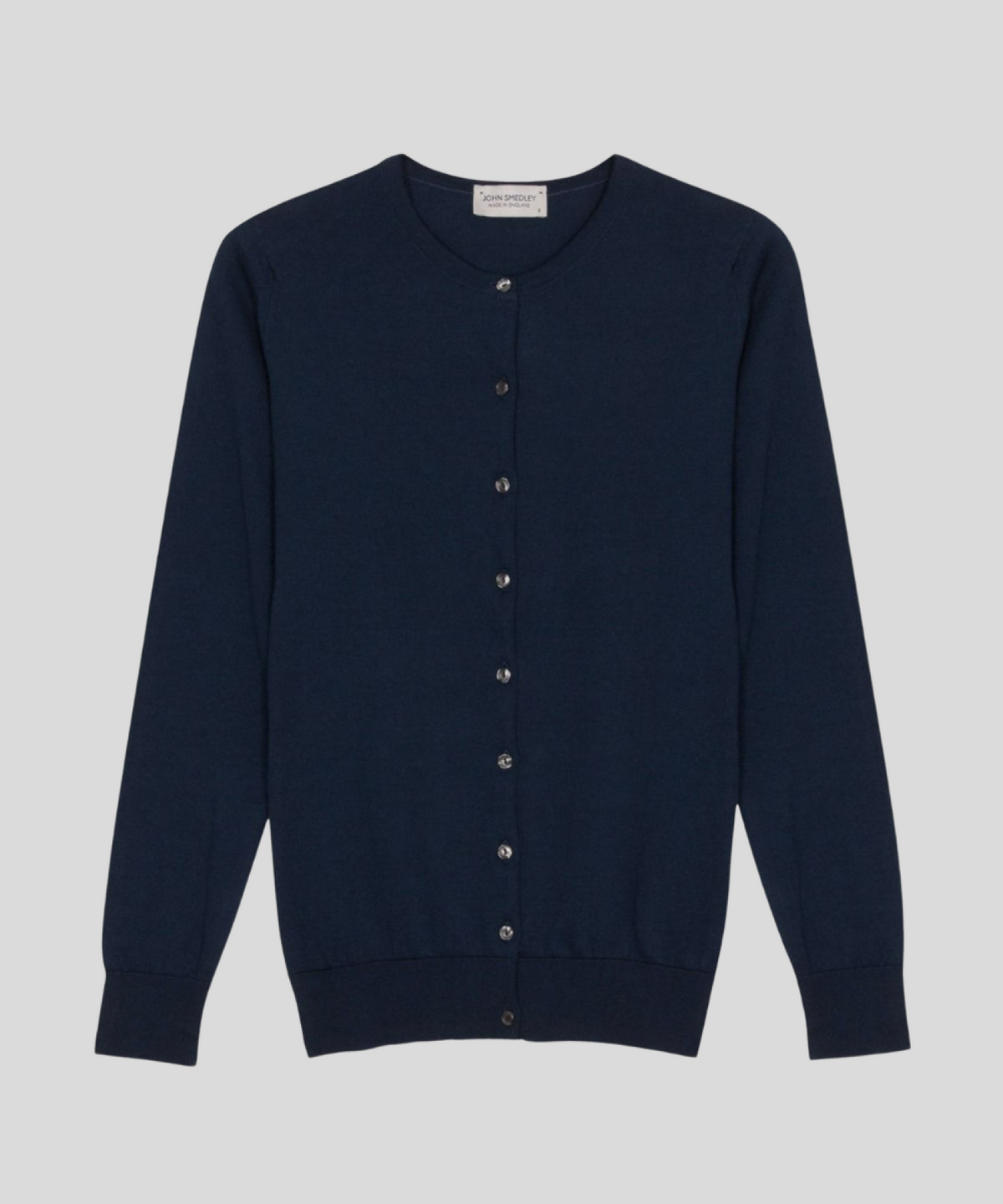 존 스메들리(JOHN SMEDLEY) ISLINGTON Round-Neck Cardigan Sea Island Cotton Knit Core_5 Colors
