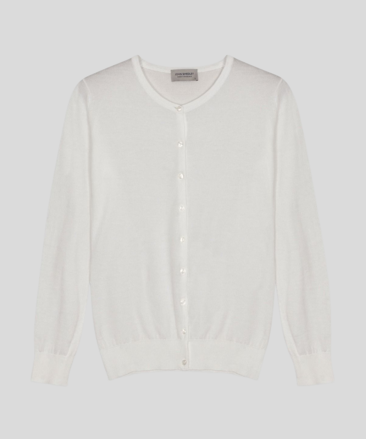 존 스메들리(JOHN SMEDLEY) ISLINGTON Round-Neck Cardigan Sea Island Cotton Knit Core_5 Colors