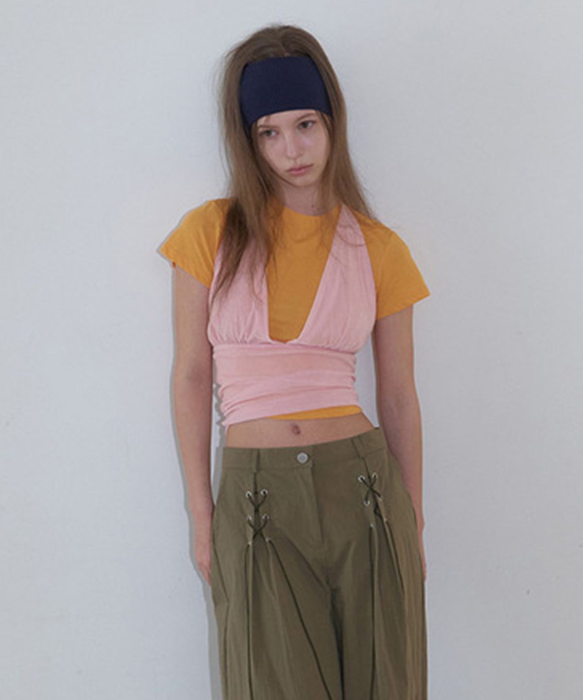 그리트(GREET) 헤이시 아일렛 핀턱 팬츠_Hazy Pants_Khaki