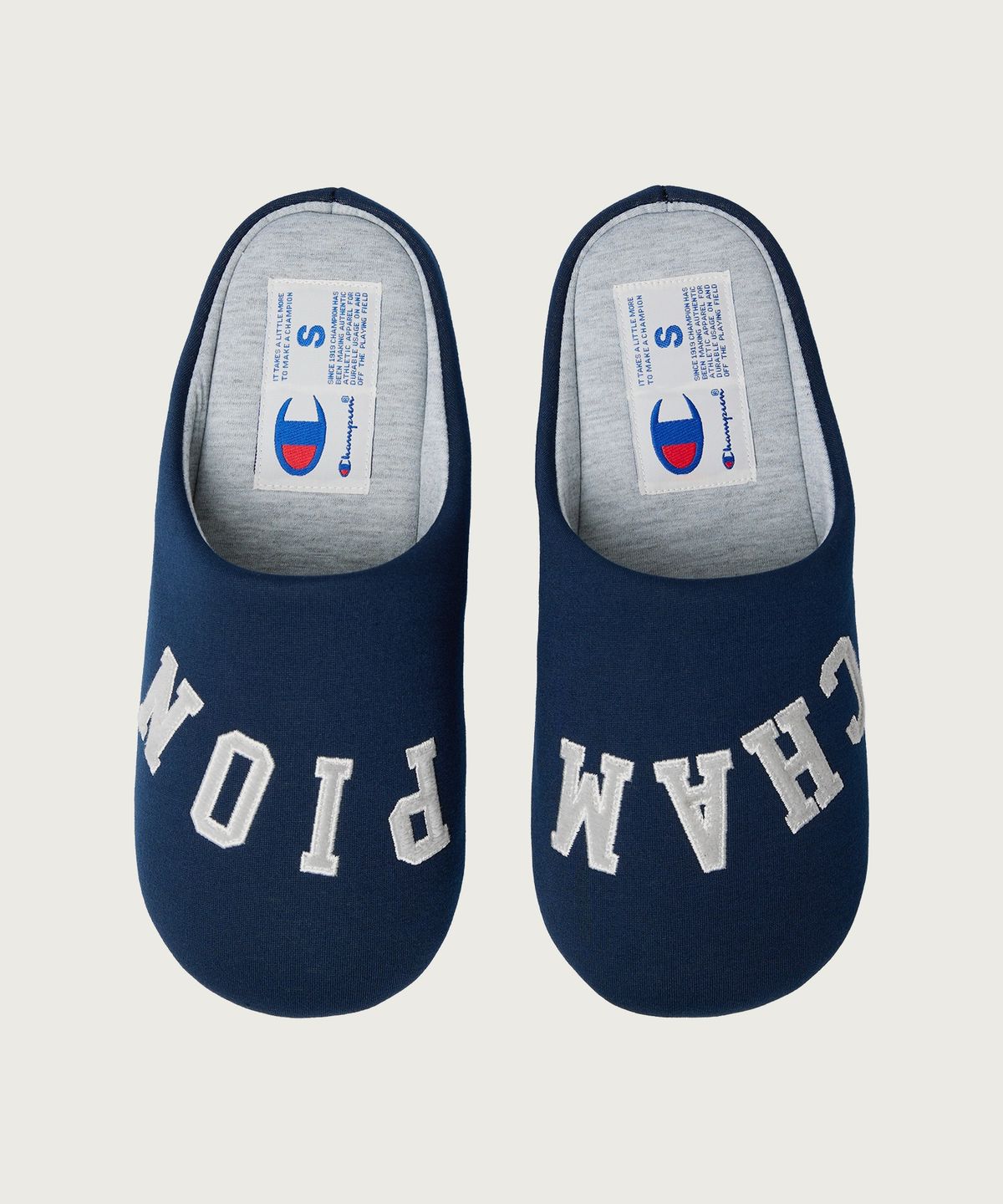 챔피온(CHAMPION) 아치 로고 룸슈즈 슬리퍼 Navy