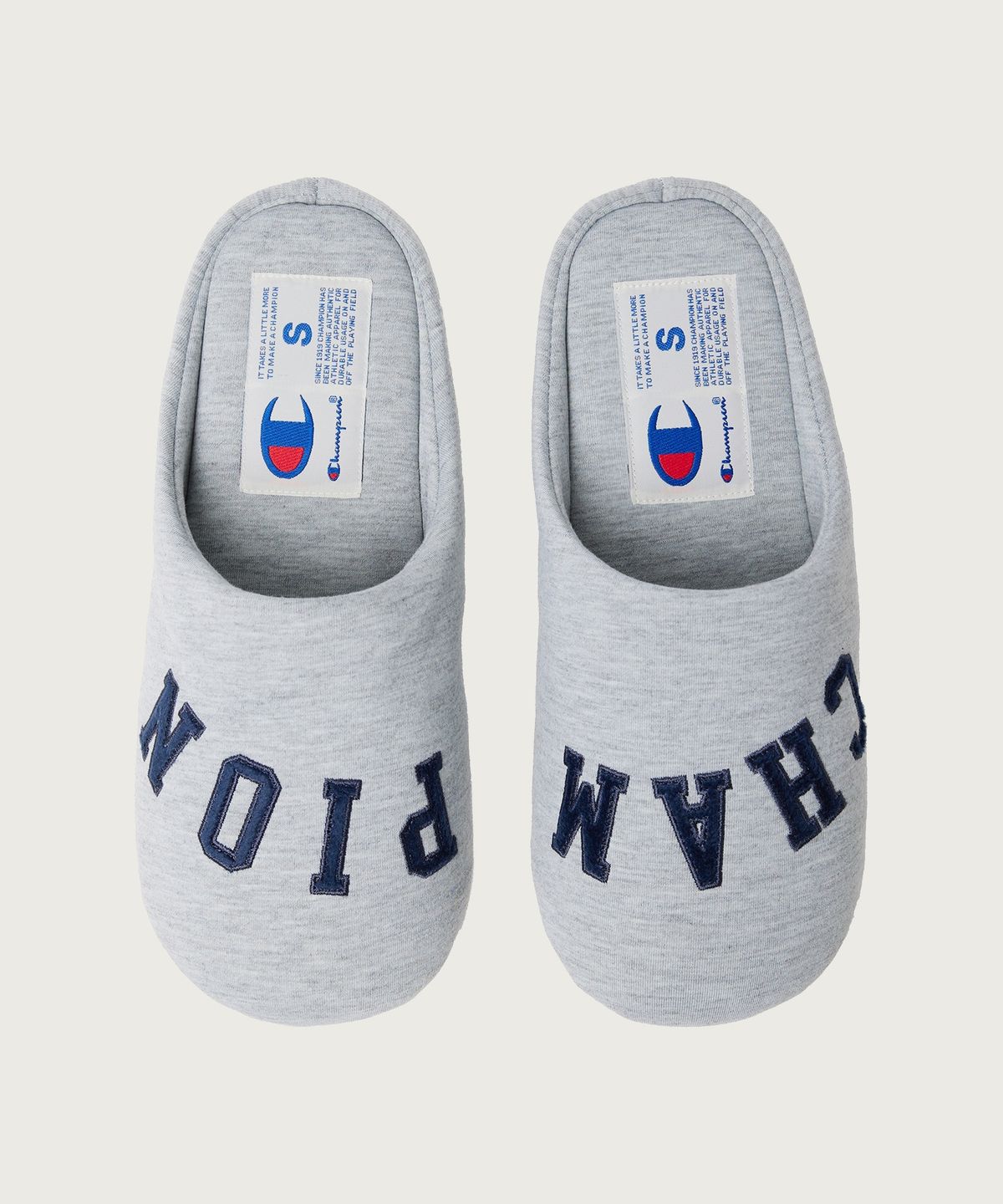 챔피온(CHAMPION) 아치 로고 룸슈즈 슬리퍼 Light Grey
