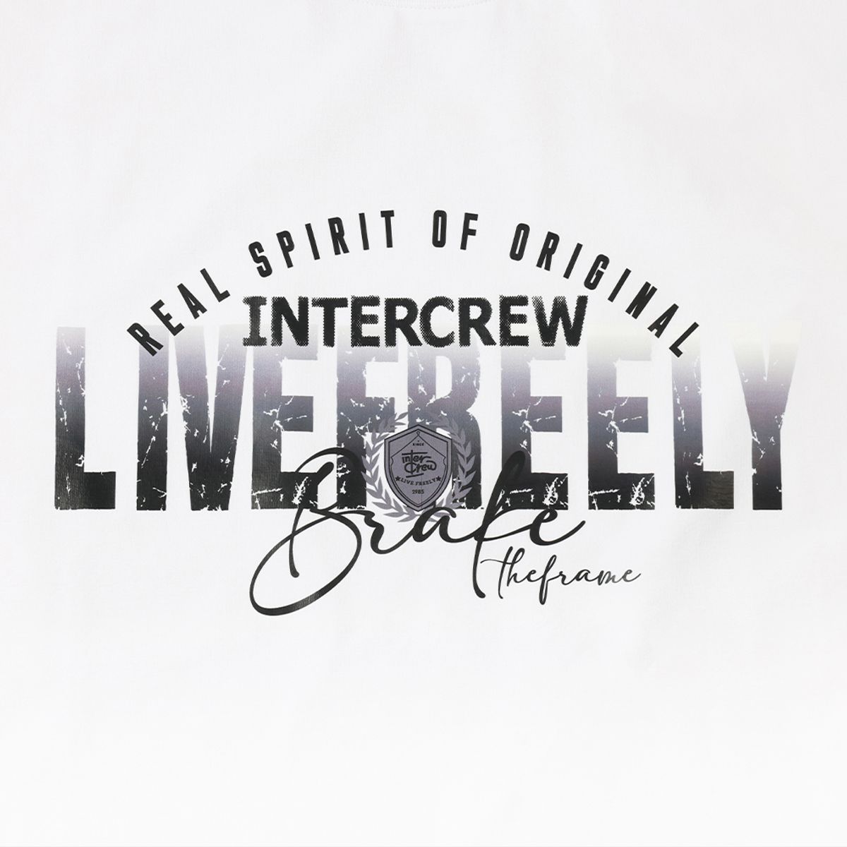 인터크루(INTERCREW) 디지털 프린트 기능성 반팔 티셔츠 화이트 ITA2XR01AWH