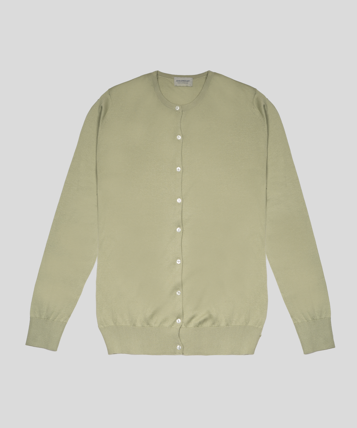 존 스메들리(JOHN SMEDLEY) ISLINGTON Round-Neck Cardigan Sea Island Cotton Knit Heritage Col.2_10 Colors