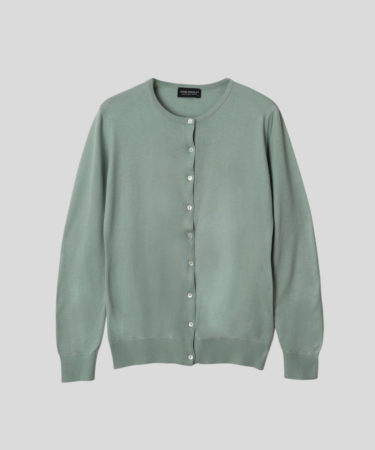 존 스메들리(JOHN SMEDLEY) ISLINGTON Round-Neck Cardigan Sea Island Cotton Knit Heritage Col.2_10 Colors
