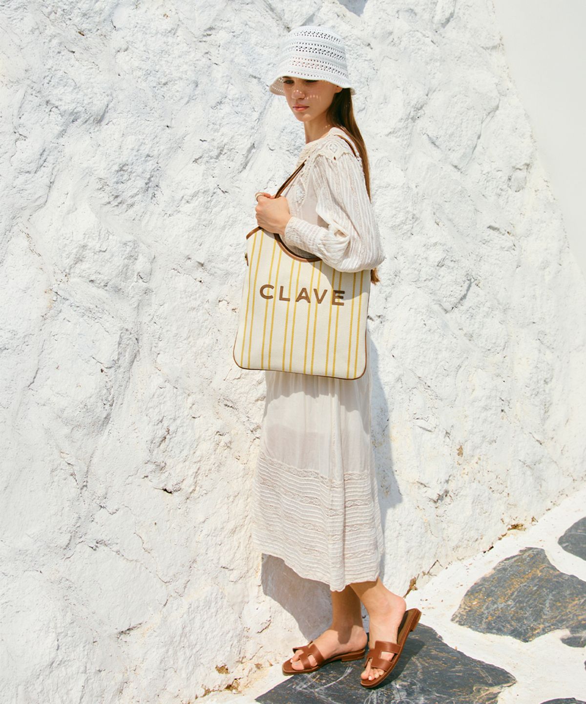 끌라베(CLAVE) 아리아 옐로우 숄더백 (ARIA Yellow Shoulder Bag)