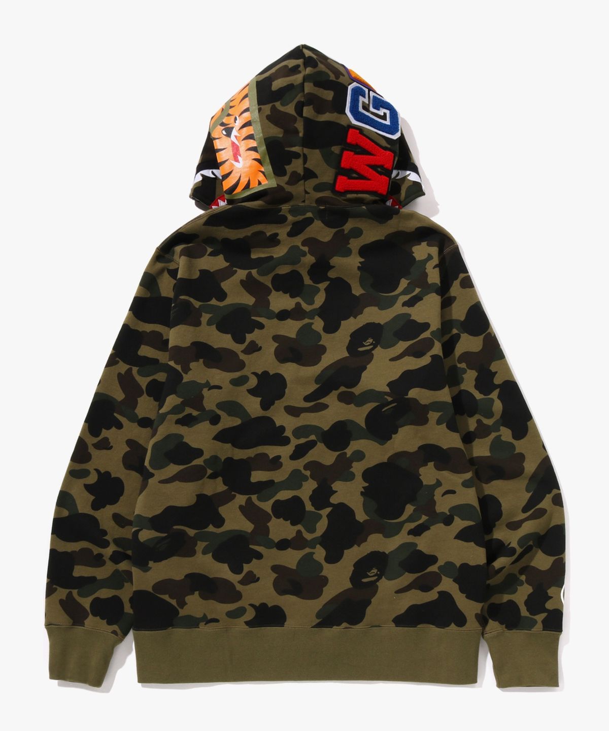 베이프(BAPE) 퍼스트 카모 샤크 풀 집 후드(M) GREEN