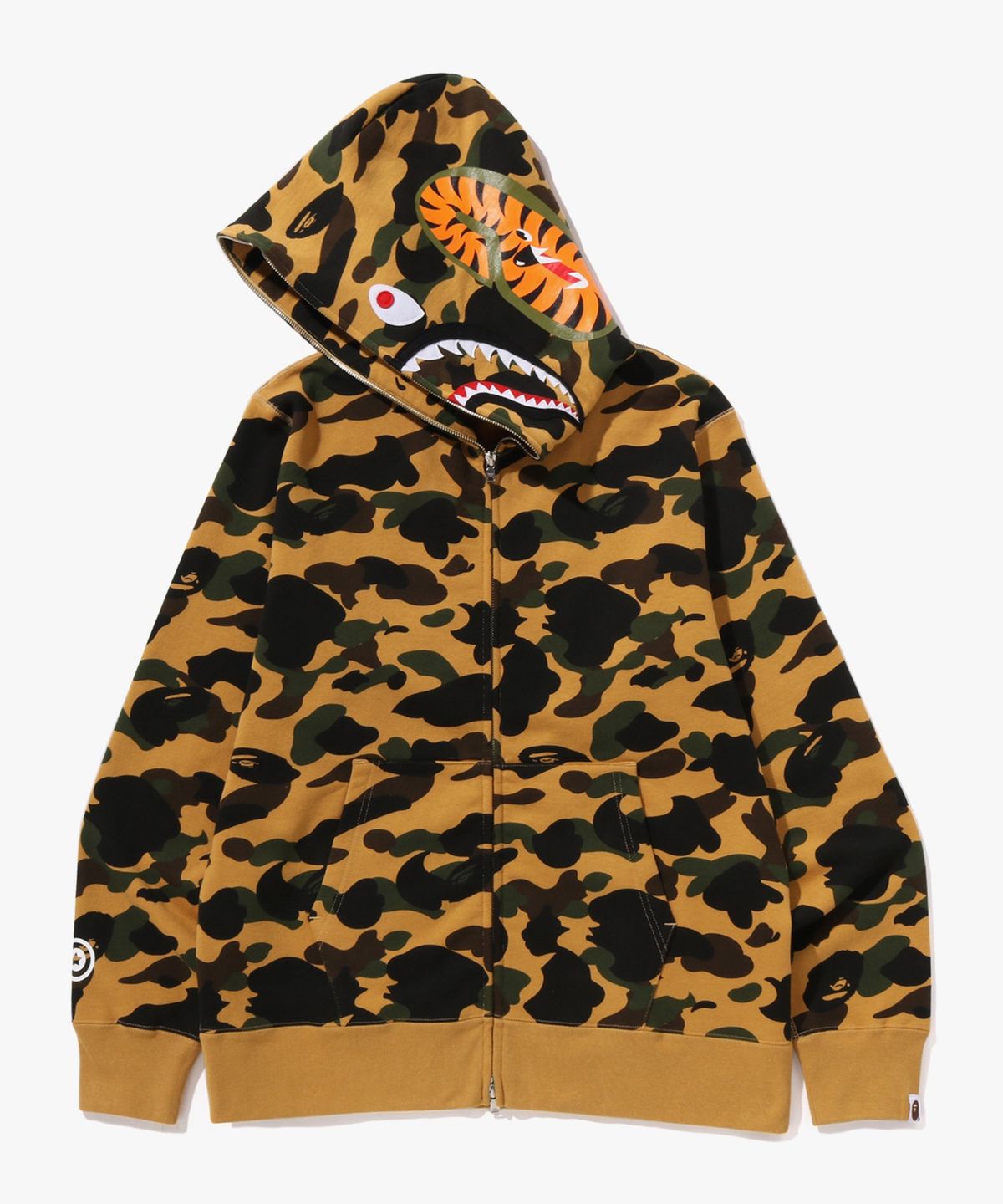 베이프(BAPE) 퍼스트 카모 샤크 풀 집 후드(M) YELLOW