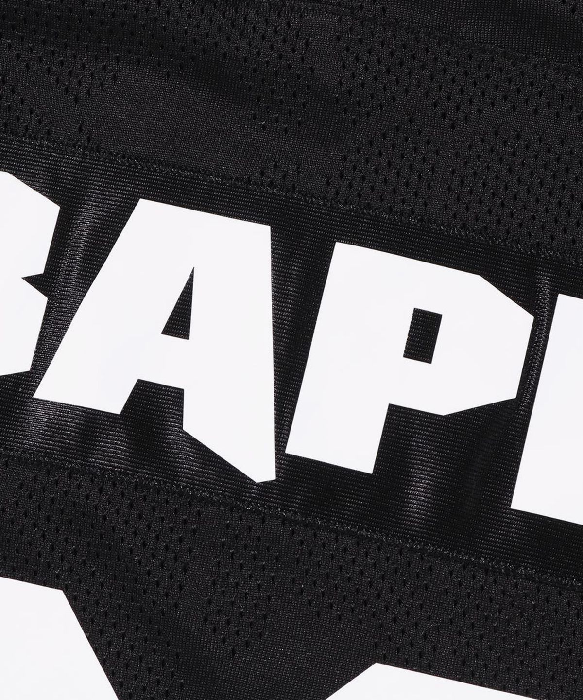 베이프(BAPE) 라인 카모 멀티 로고 크롭 핏 풋볼 져지(M) BLACK