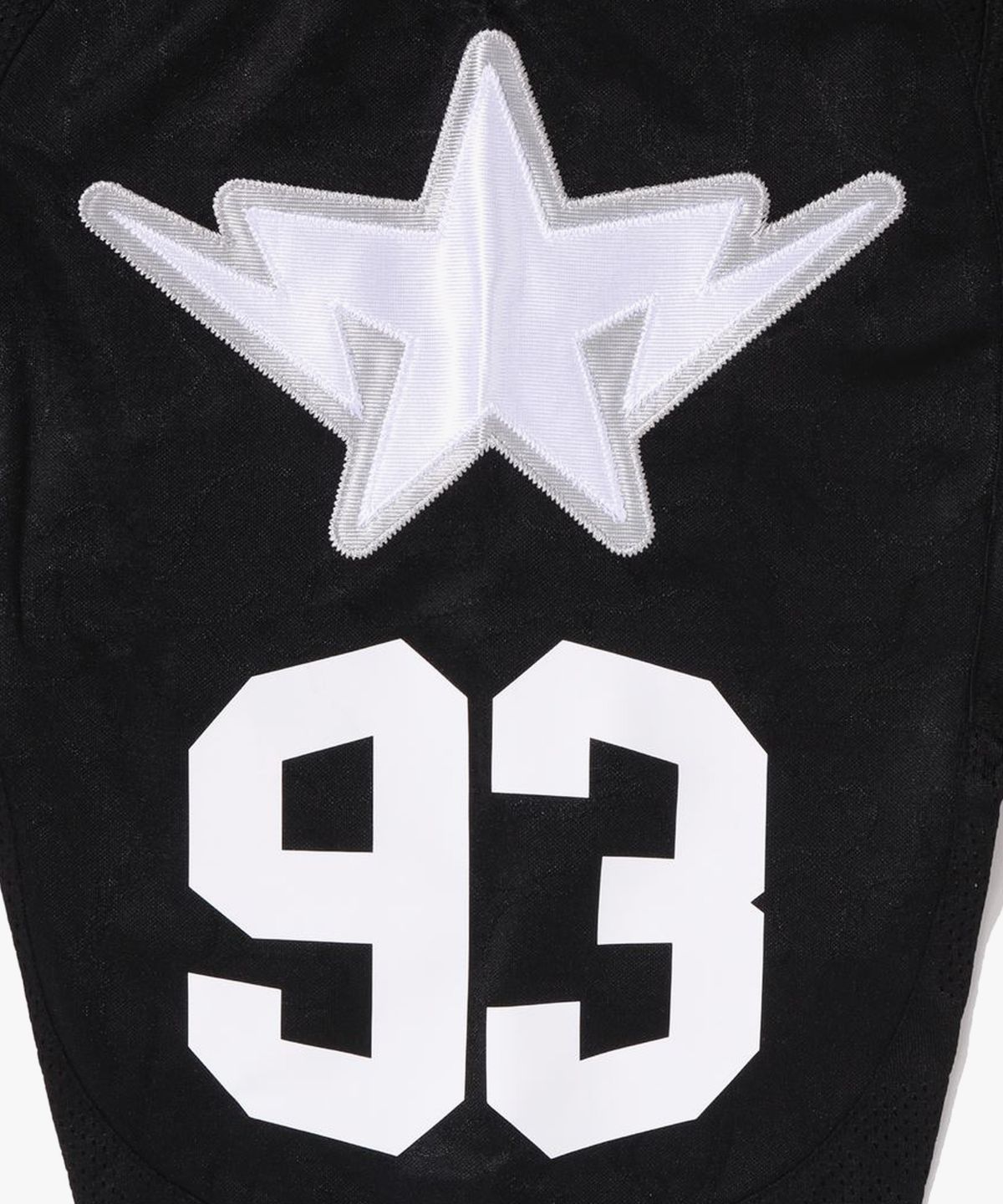 베이프(BAPE) 라인 카모 멀티 로고 크롭 핏 풋볼 져지(M) BLACK