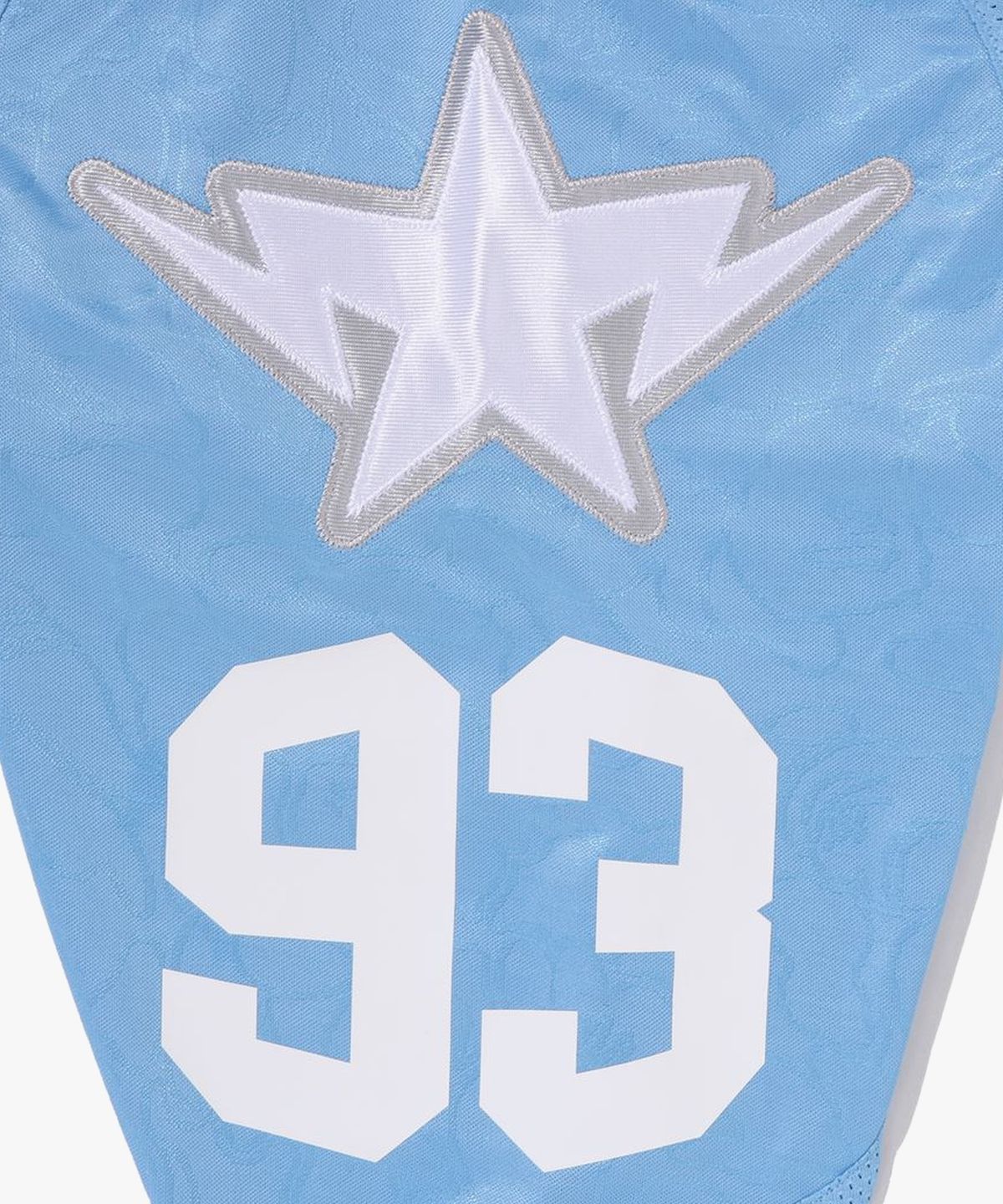 베이프(BAPE) 라인 카모 멀티 로고 크롭 핏 풋볼 져지(M) SAX