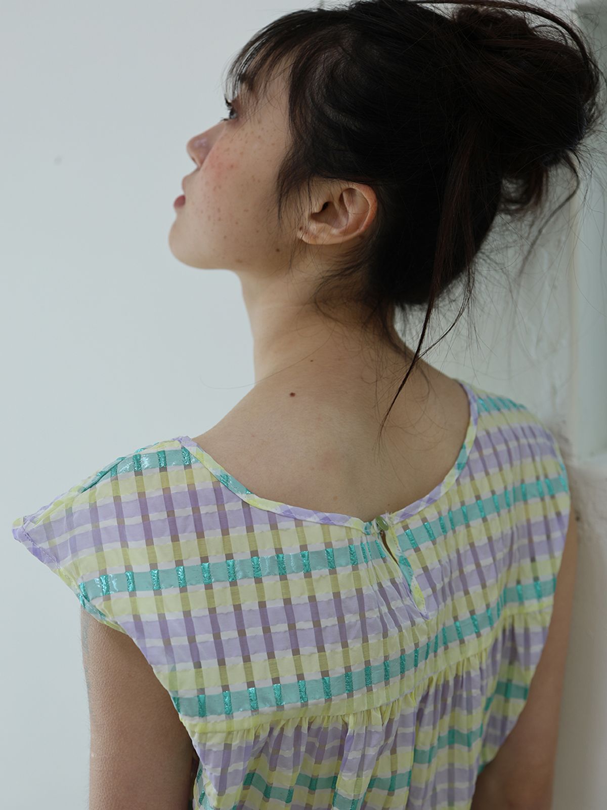 무음(MUWM) 페어리 슬리브 드레스 Fairy Sleeve Dress (Yellow Mint)