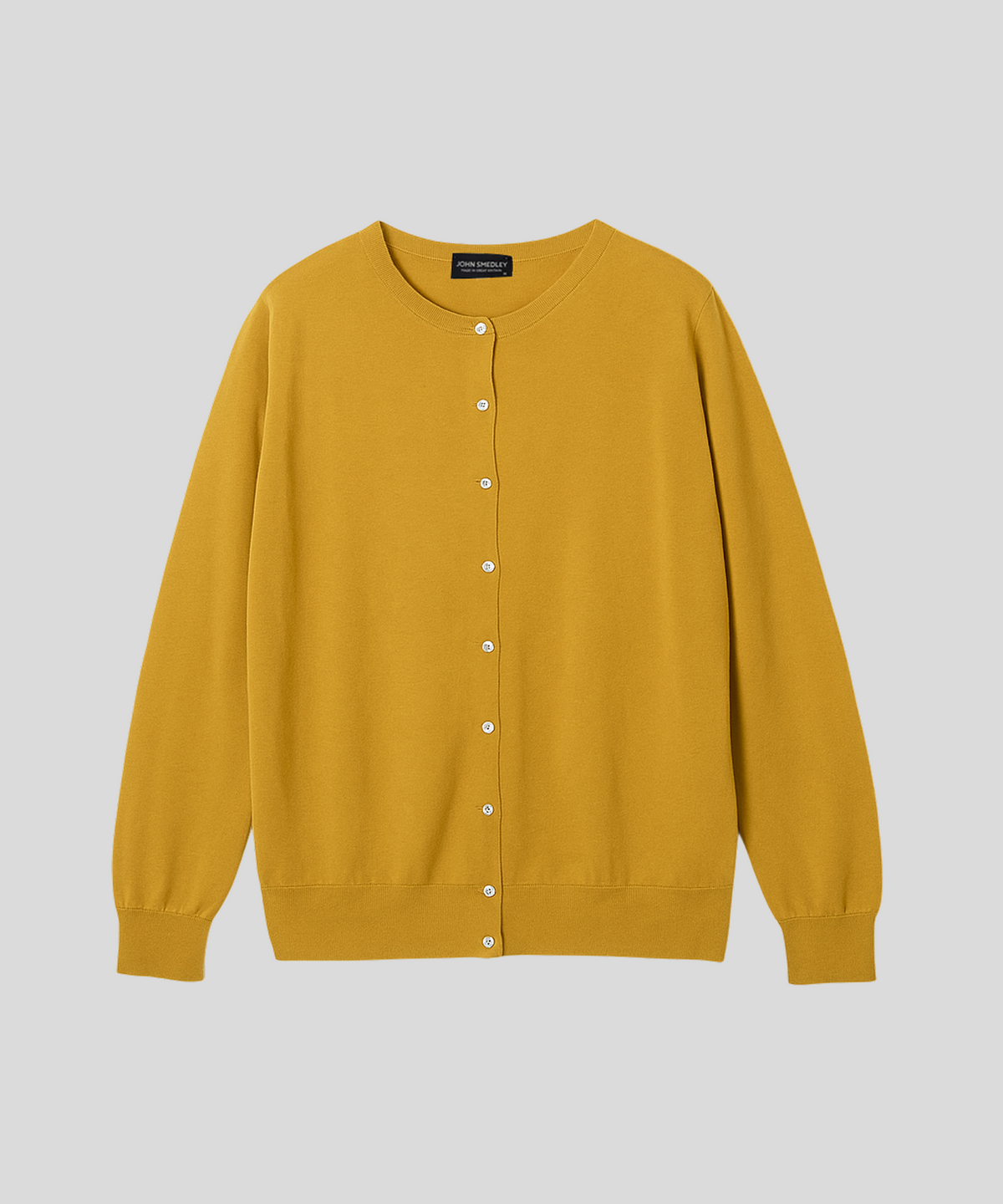 존 스메들리(JOHN SMEDLEY) ISLINGTON Round-Neck Cardigan Sea Island Cotton Knit Heritage Col.3_10 Colors