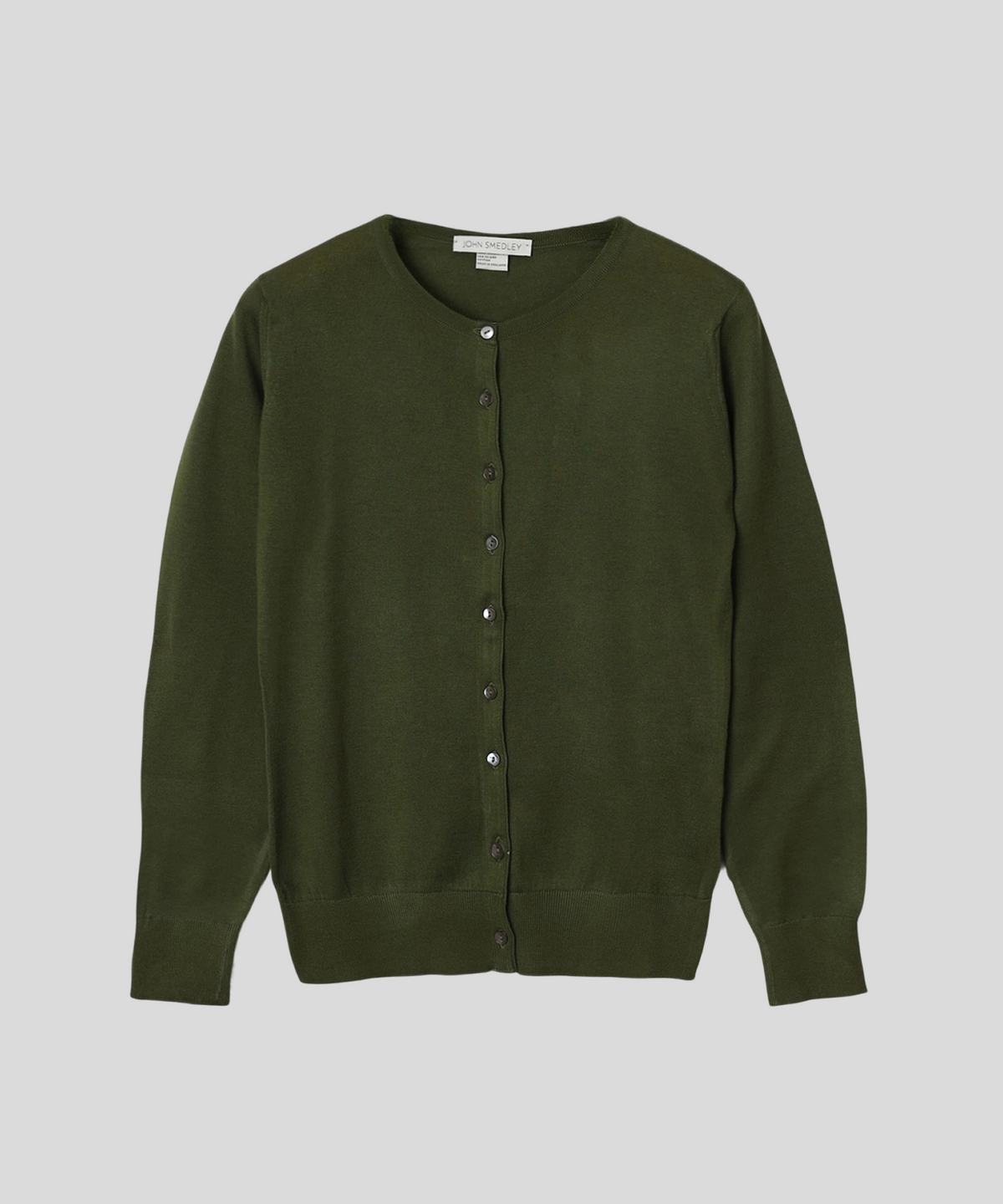 존 스메들리(JOHN SMEDLEY) ISLINGTON Round-Neck Cardigan Sea Island Cotton Knit Heritage Col.3_10 Colors