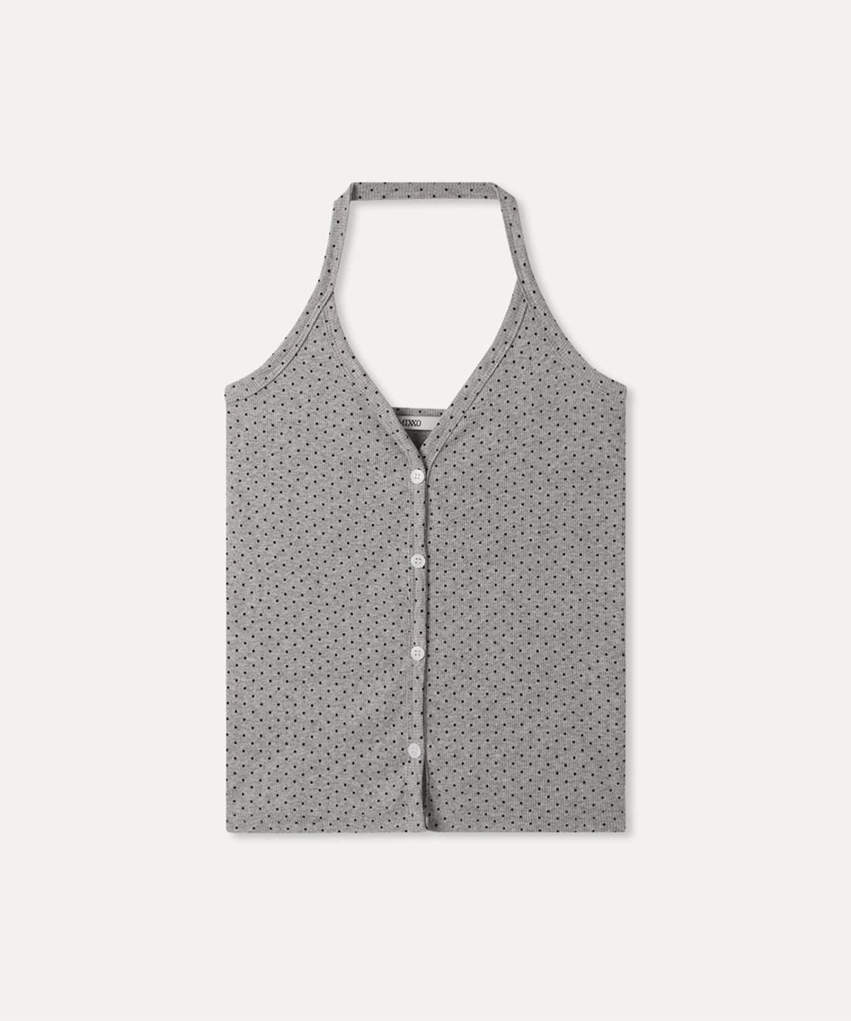 미쏘(MIXXO) 도트 홀터 버튼 슬리브리스 RE HNG63MS_MIWHNG74QS