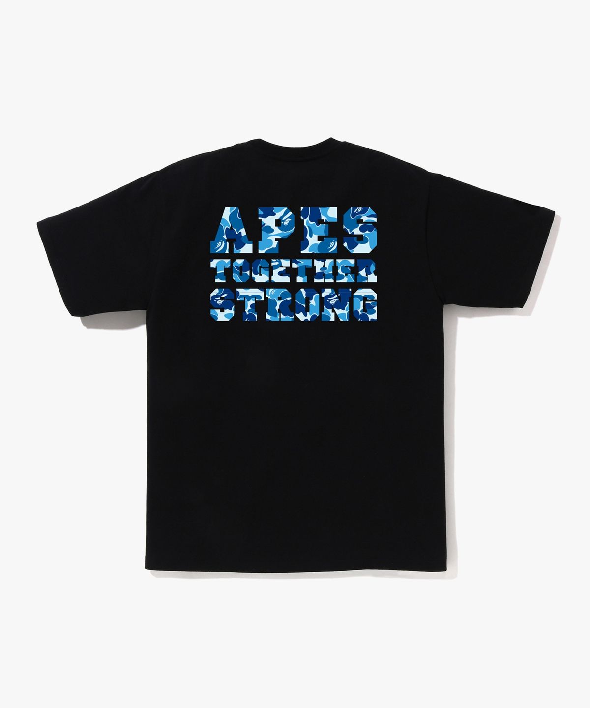 베이프(BAPE) ABC 카모 콜리지 ATS 티셔츠(M) BLACK/BLUE
