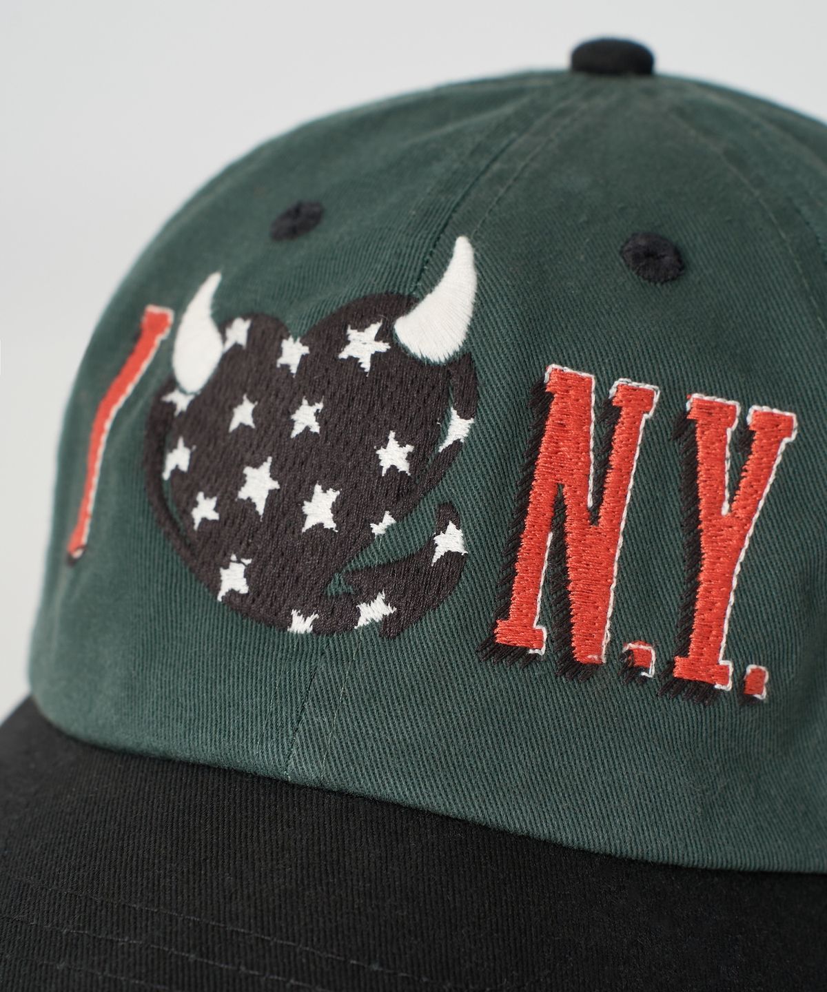 가먼츠팹(GARMENTS FAB) Washed I Love N.Y. Ball Cap (DARK GREEN)