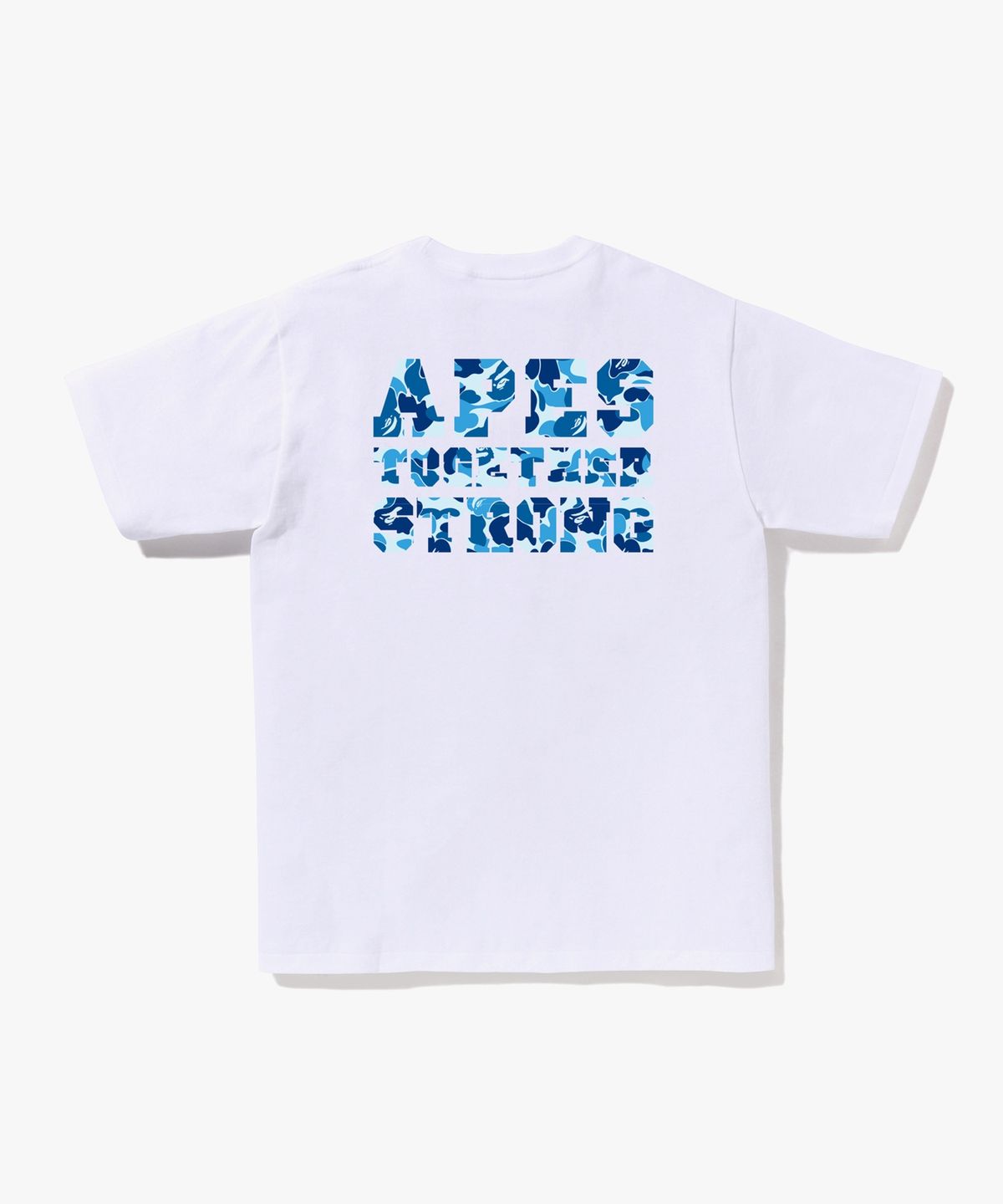 베이프(BAPE) ABC 카모 콜리지 ATS 티셔츠(M) WHITE/BLUE