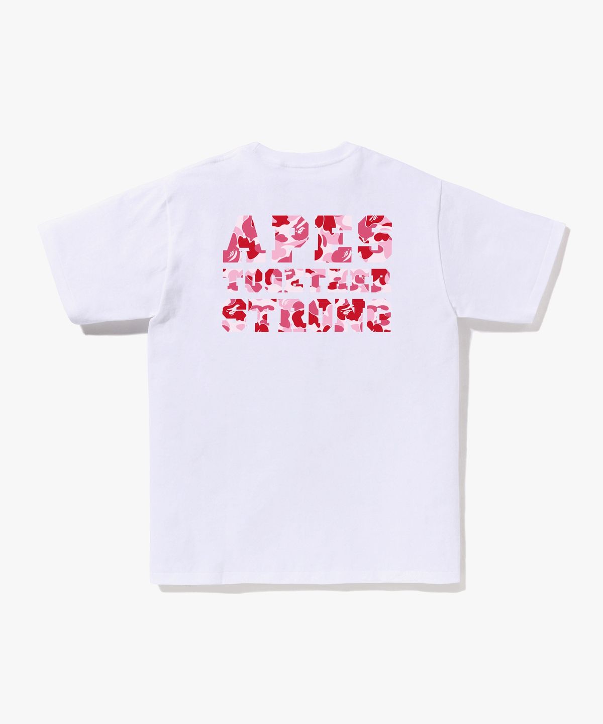 베이프(BAPE) ABC 카모 콜리지 ATS 티셔츠(M) WHITE/PINK