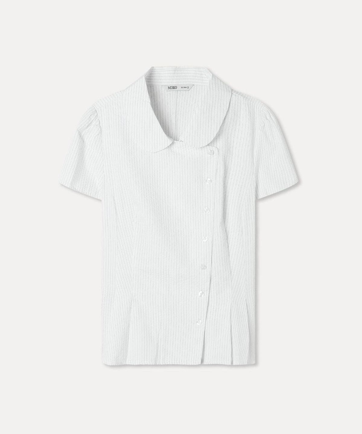 미쏘(MIXXO) 라운드카라 스트라이프 셔츠_MIWYAG608G MIWYAG90QG