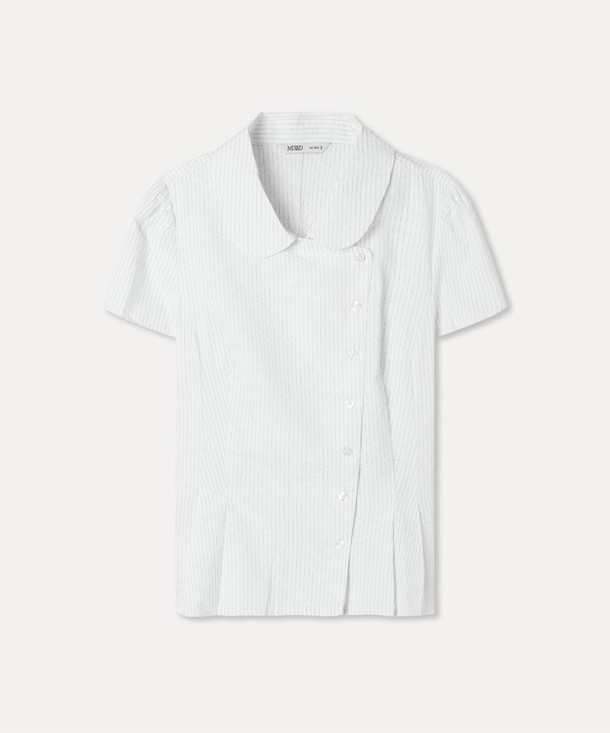 미쏘(MIXXO) 라운드카라 스트라이프 셔츠_MIWYAG608G MIWYAG90QG